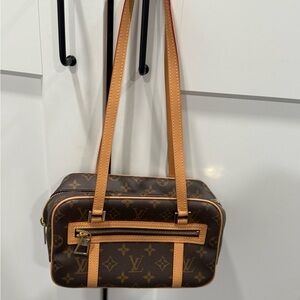 Louis Vuitton Brown Tan Monogram Shoulder Bag